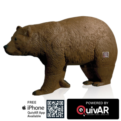 Walking Brown Bear QuivAR Enabled 3D Archery Target